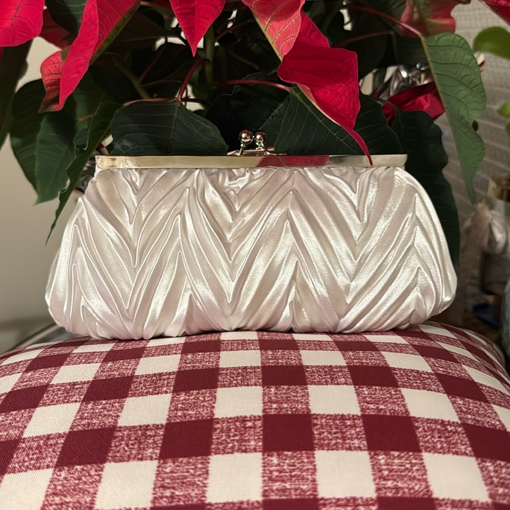 Beautiful Silky white night purse 👛